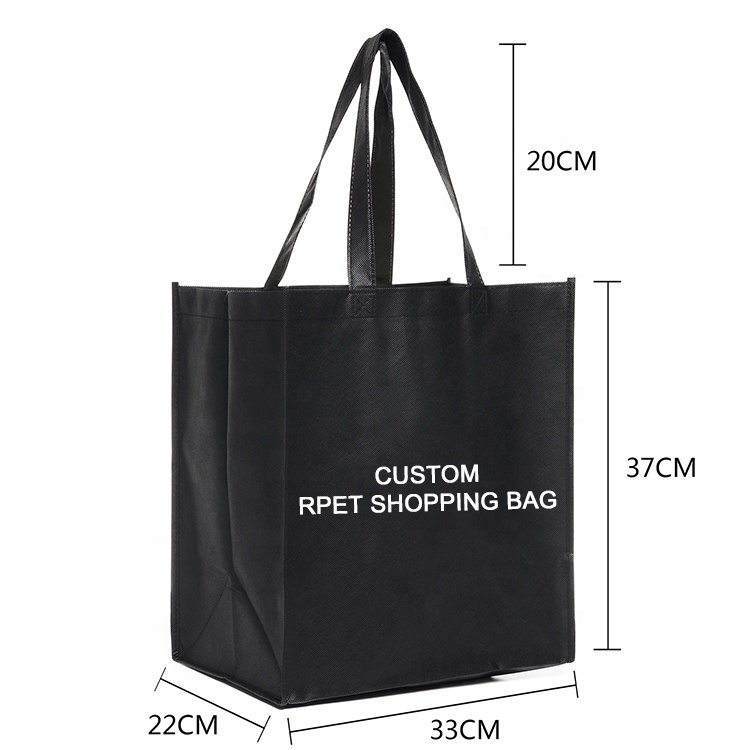 Recyclable laminated RPET grocery shopping bag