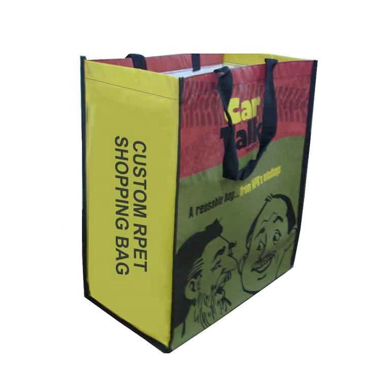 Recycled pet bottle fiber fabric eco-friendly bag