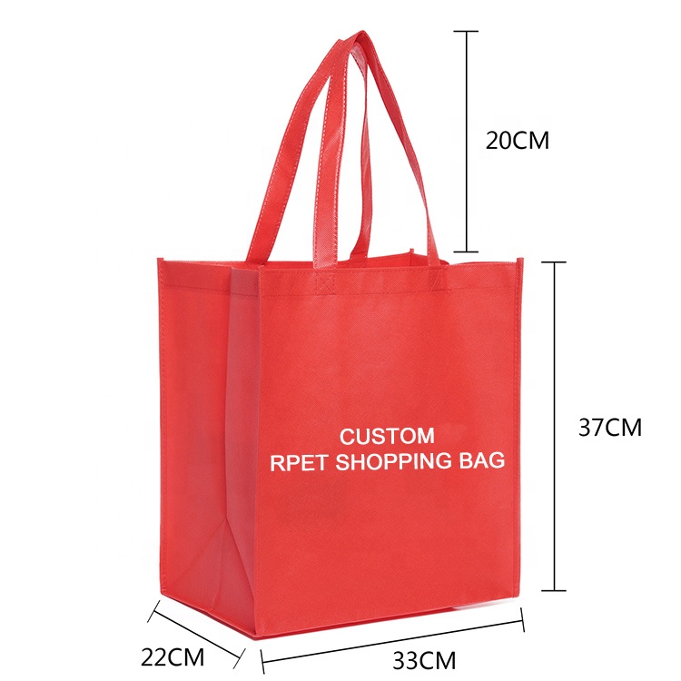 Recycled reusable non-woven bags
