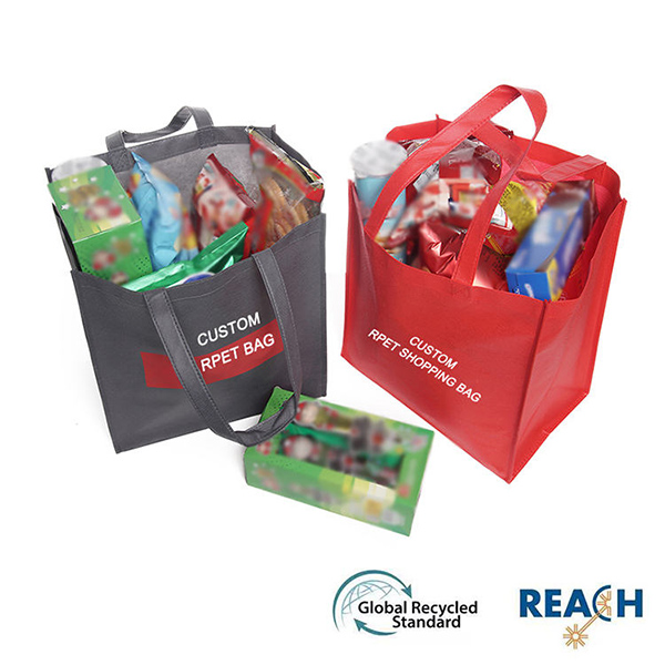 RPET Stitchbonded Non-Woven Shopping Tote Bags